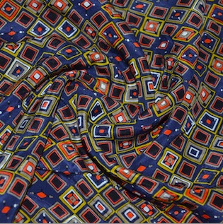 Silk CDC Printed Fabric